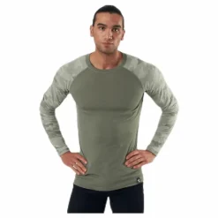 Camo Merino Wool Crew Beige