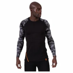 Camo Merino Wool Crew Black