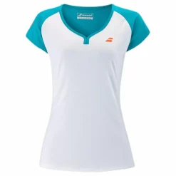 Cap Sleeve Top Play Blue/White