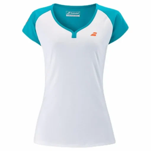 Cap Sleeve Top Play Blue/White