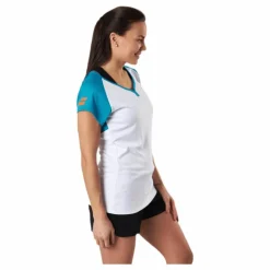Cap Sleeve Top Play Blue/White