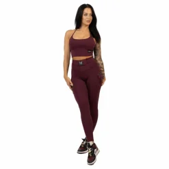 Cargo Burgundy Leggings Dark Red