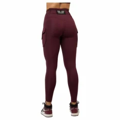 Cargo Burgundy Leggings Dark Red