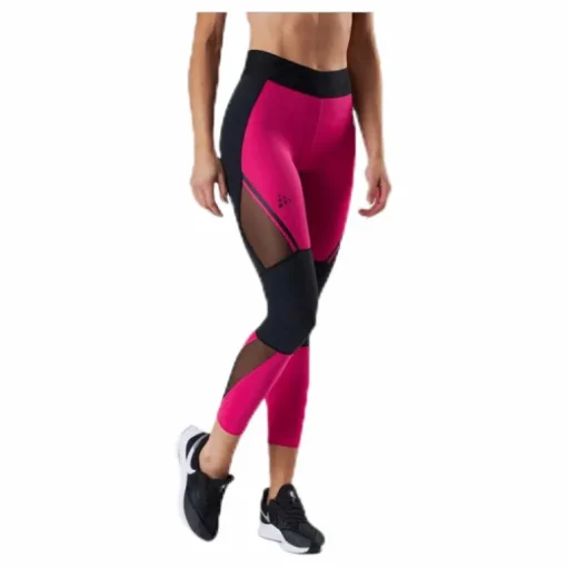 Charge Mesh Tights Pink/Black
