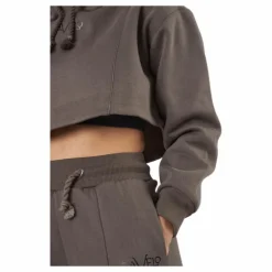 Chill Lounge Cropped Hoodie Taupe