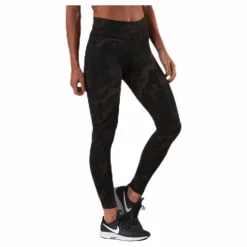 Classic Printed 7/8 Tights Brown/Black