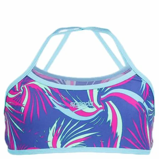 Colour Melt Allover Crop 2 Piece Blue