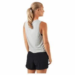 Contender Crop Tank-W Grey
