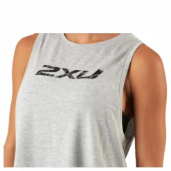 Contender Crop Tank-W Grey