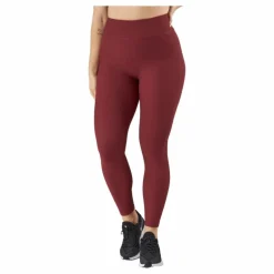 Control Rib Tights Oxblood Red