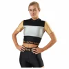 Cylie Cropped Tee Black/Gold