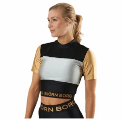 Cylie Cropped Tee Black/Gold