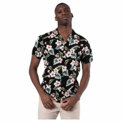 Dale Resort Shirt S/S One Pocket Black