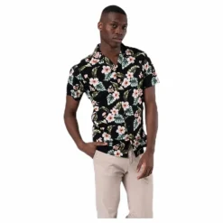 Dale Resort Shirt S/S One Pocket Black