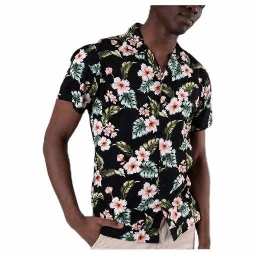 Dale Resort Shirt S/S One Pocket Black