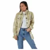 Deena-Oma L/S Check Shacket Cc Pnt White