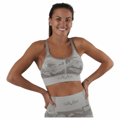Desert Storm Camo Sports Bra Beige