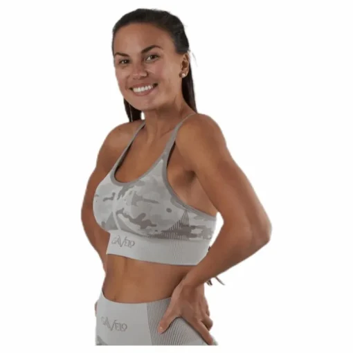 Desert Storm Camo Sports Bra Beige