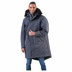 Down Fill Hood Parka Grey