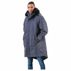 Down Fill Hood Parka Grey