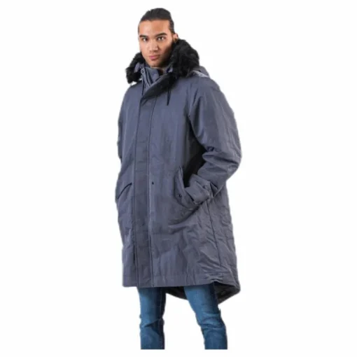Down Fill Hood Parka Grey