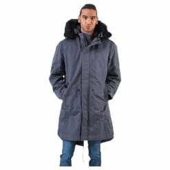 Down Fill Hood Parka Grey