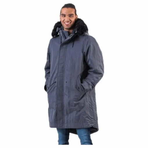 Down Fill Hood Parka Grey