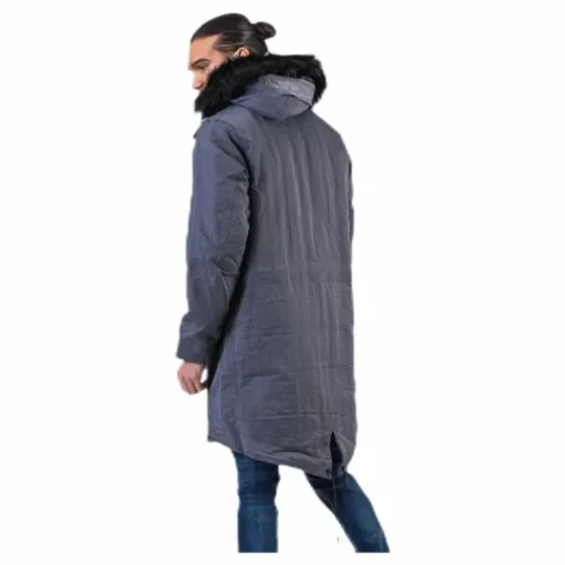 Down Fill Hood Parka Grey