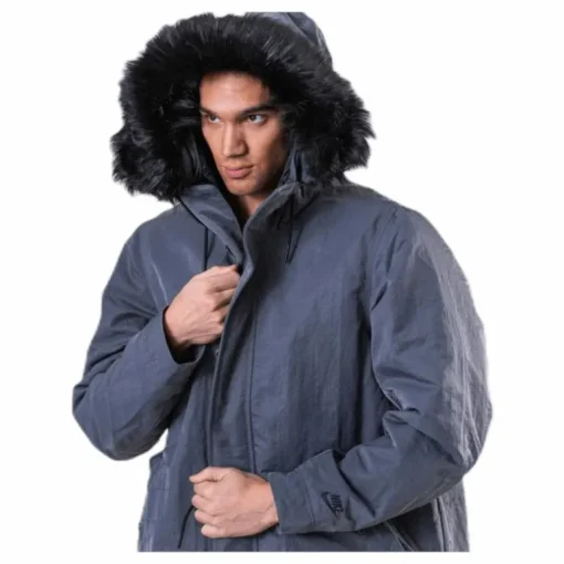 Down Fill Hood Parka Grey