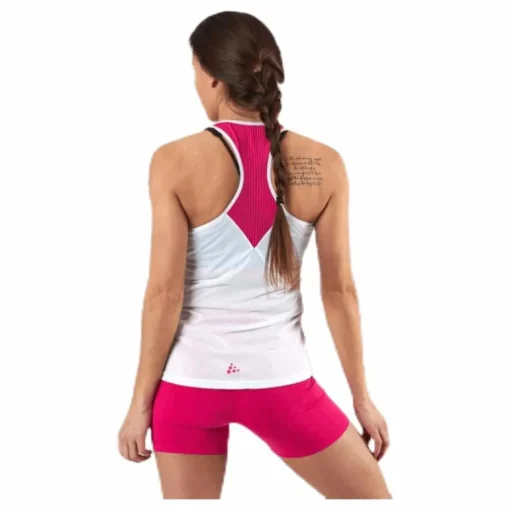 Eaze Singlet Pink/White