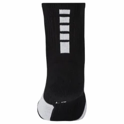 Elite Mid Basketball Socks BLACK/WHITE/WHITE