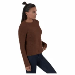 Ellen Ls O-Neck Knit Brown