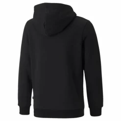 Ess+ 2 Col Big Logo Hoodie Fl Puma Black-vibrant Orange
