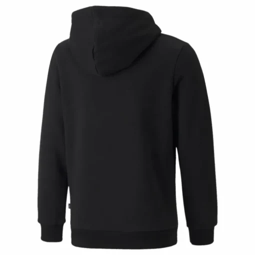 Ess+ 2 Col Big Logo Hoodie Fl Puma Black-vibrant Orange