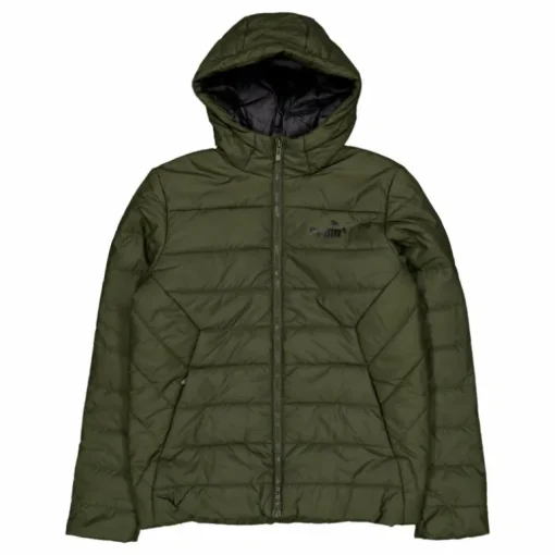 Ess Hooded Padded Jacket Dark Olive