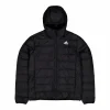 Essentials Light Down Hooded Jacket Black