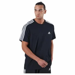 Essentials Single Jersey 3-Stripes T-Shirt Black