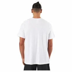 Essentials Single Jersey Linear Embroidered Logo T-Shirt White