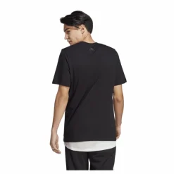 Essentials Single Jersey Linear Embroidered Logo T-Shirt Black