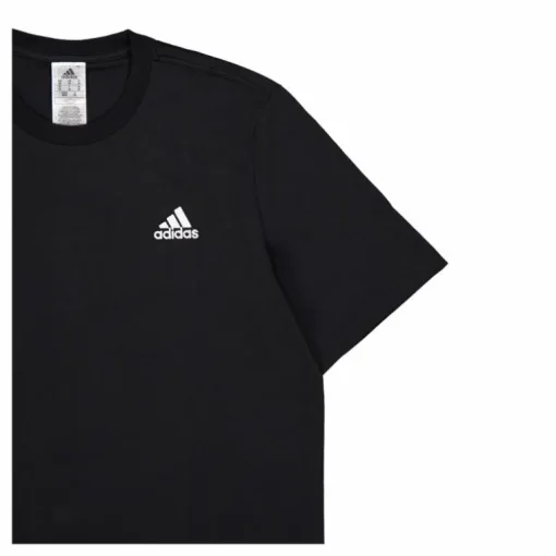 Essentials Single Jersey Embroidered Small Logo T-Shirt Black