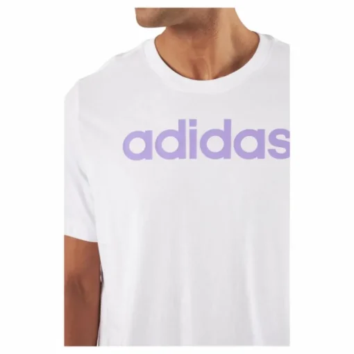 Essentials Single Jersey Linear Embroidered Logo T-Shirt White