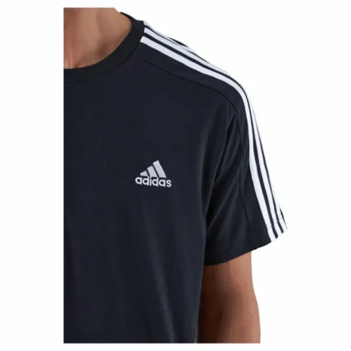 Essentials Single Jersey 3-Stripes T-Shirt Black