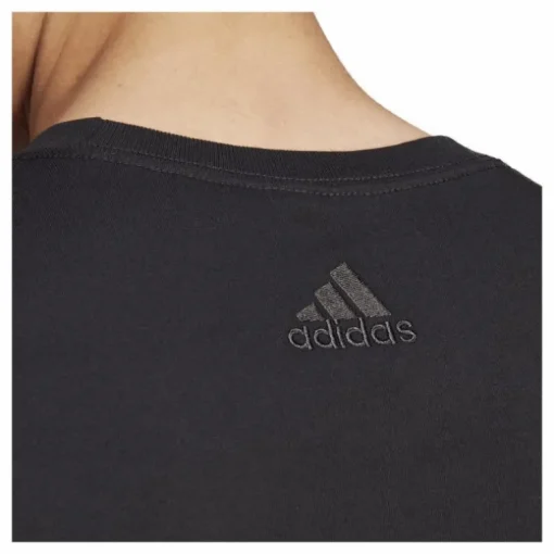 Essentials Single Jersey Linear Embroidered Logo T-Shirt Black