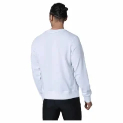 Essentials Stacked Logo Crew White/Black