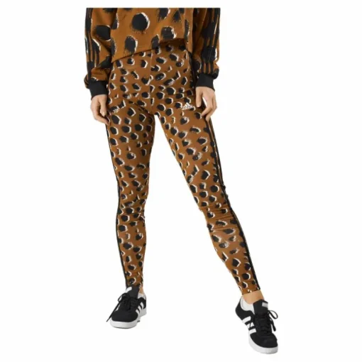 Essentials 3-Stripes Animal Print Leggings Brostr/Multco/Black