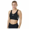 Essentials 3-Stripes Crop Top With Removable Pads Black / White