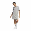 Essentials 3-Stripes Single Jersey Boyfriend Tee Dress Medium Grey Heather / White