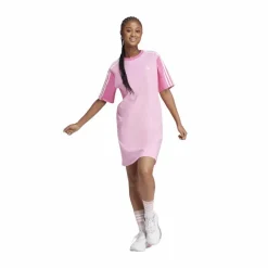 Essentials 3-Stripes Single Jersey Boyfriend Tee Dress Pink