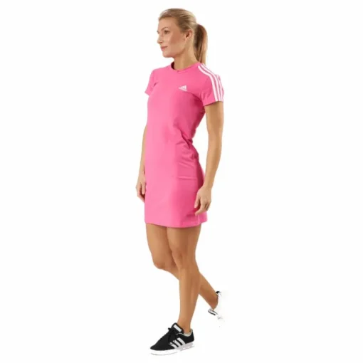 Essentials 3-Stripes Tee Dress Pulmag/White