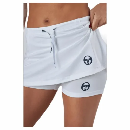 Eva Skort White/navy